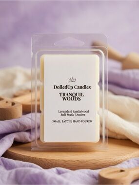Tranquil Woods Wax Melts | Lavender Sandalwood Soft Musk Amber | Handmade